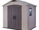 Keter 8’x6′ Factor Heavy Duty Plastic Garden Shed – Beige-oakleysgardenmachine- Free shipping