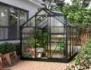 Outsunny 6’x8′ Clear Polycarbonate Greenhouse – Grey