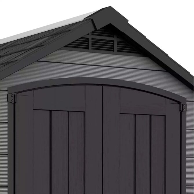 Keter 7.5’x9′ Premier Heavy Duty Plastic Shed – Grey-oakleysgardenmachine- Free shipping